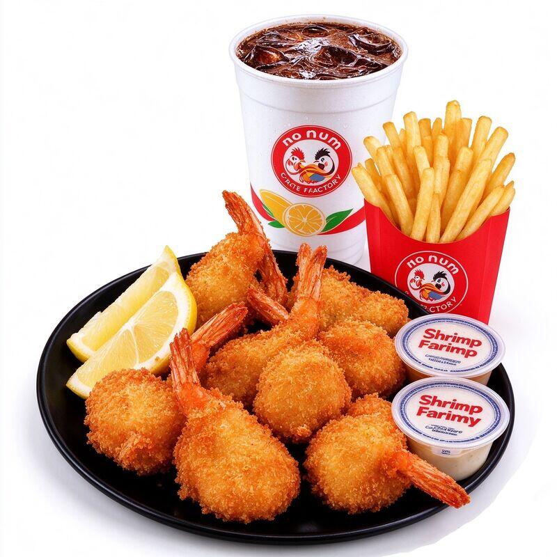 8pc Shrimp -Fries Combo w Drinks