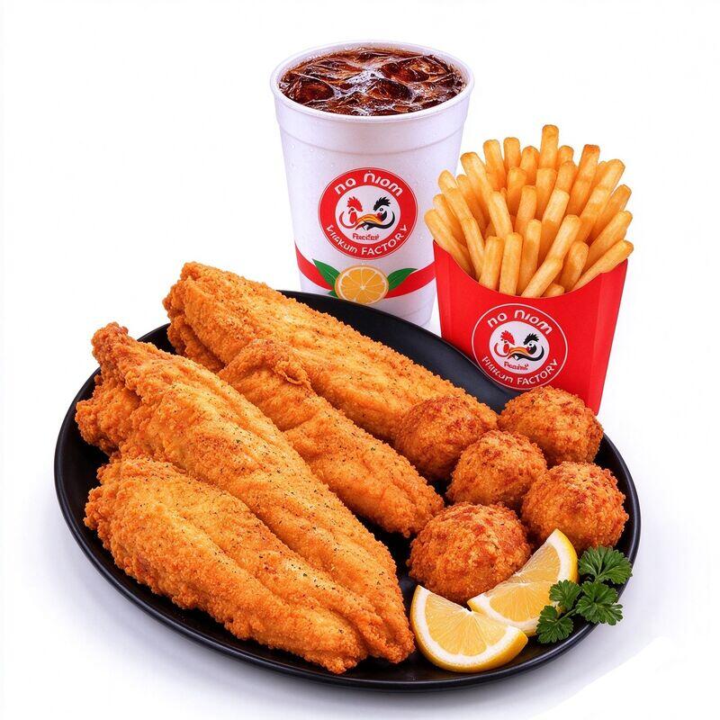 3pc Fish-5pc Wings w Drinks